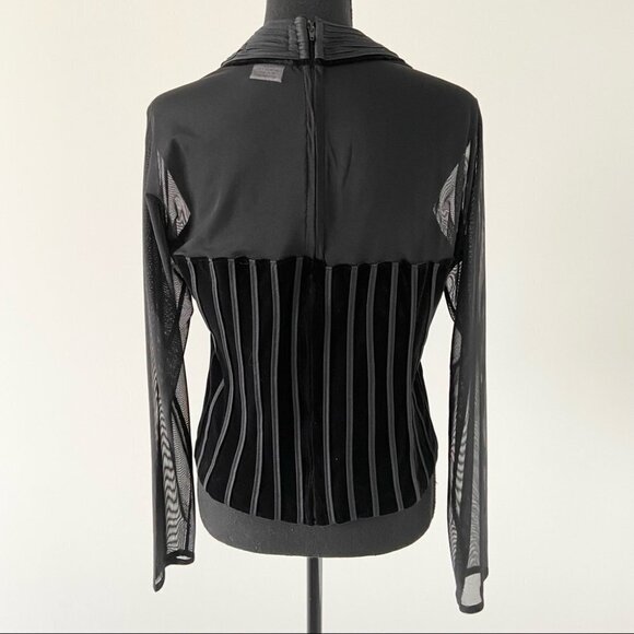 Vintage Concepts Conrad C Velvet Lace Mixed  Media Top - Picture 3 of 16